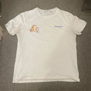 Off-White Mens White Lny Arrow Tiger T-Shirt